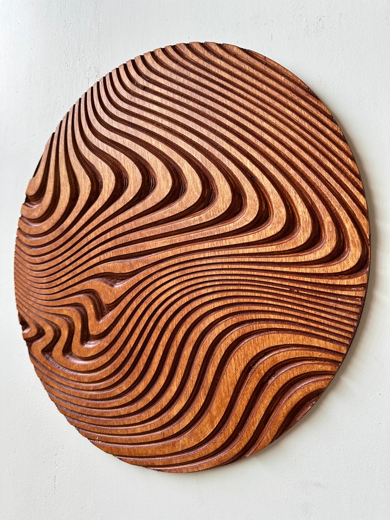 CARVED Geometric  Circle Wood Art, Wood Wall Art, Wall Decor, Rustic Wood Wall Art, Wood Wall Hanging, Housewarming Gift, Handmade
