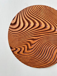 CARVED Geometric  Circle Wood Art, Wood Wall Art, Wall Decor, Rustic Wood Wall Art, Wood Wall Hanging, Housewarming Gift, Handmade