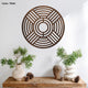 Round Wood Wall Art, Modern Geometric Wall Decor, Circle Wood Panel Art, Large Boho Wall Accent, Abstract Wood Wall Hanging
