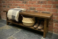 Handmade Rustic Reclaimed Wooden Bed End Bench, various sizes