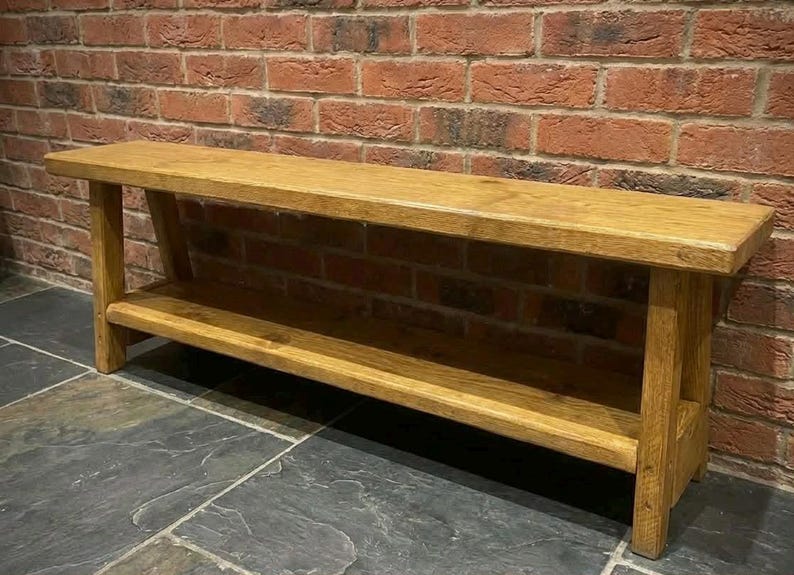 Handmade Rustic Reclaimed Wooden Bed End Bench, various sizes